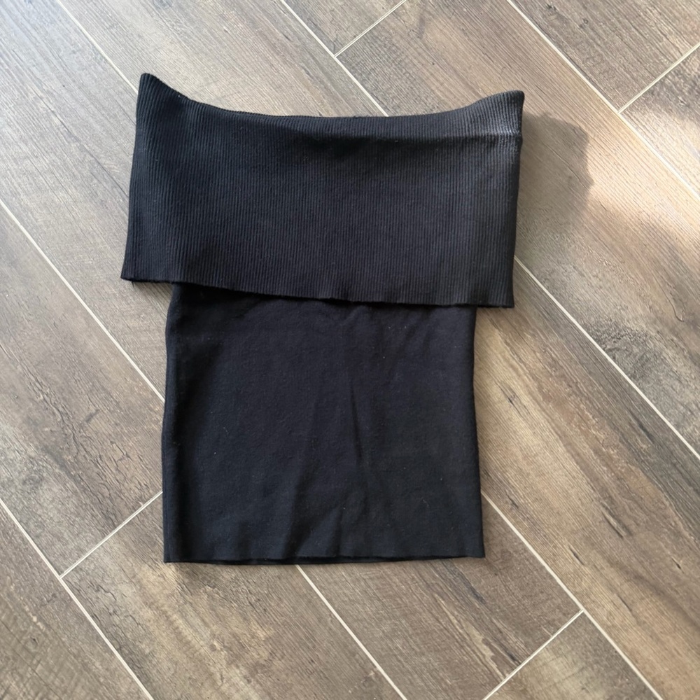 Chic Black Off-Shoulder Women's Blouse